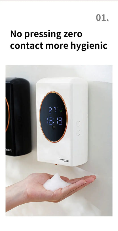 Automatic Soap Dispenser 480ml Smart Sensing Touchless Foam Soap Dispenser USB Recharging Wall Mounted for Bathroom and Kitchen