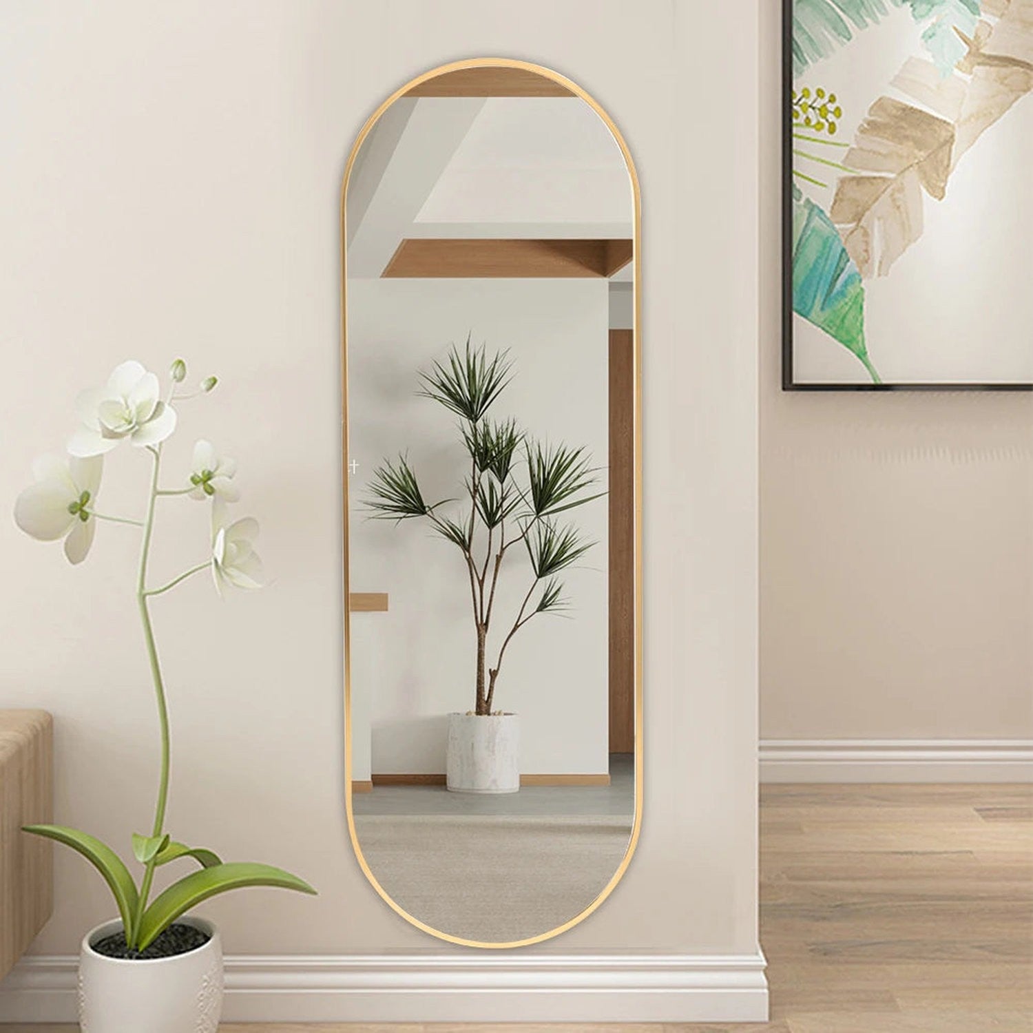 The Mirror That Opens the Room — Oversized Oval Full-Length Mirror