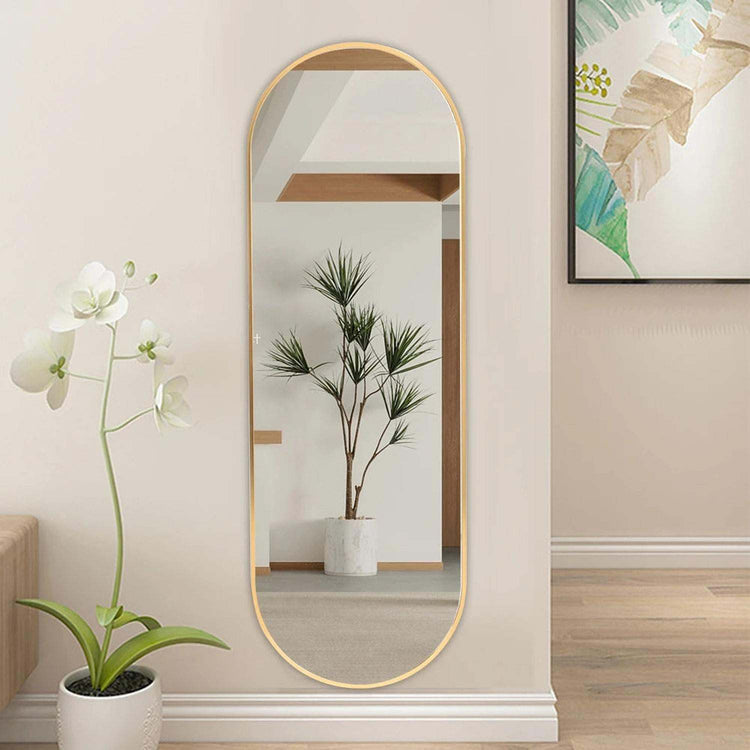 The Mirror That Opens the Room — Oversized Oval Full-Length Mirror