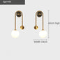 Gold Glass Ball LED Wall Sconce — Modern Bedroom & Living Room Light