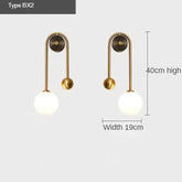 Gold Glass Ball Wall Sconce – Jonine’s Corner Modern LED Light