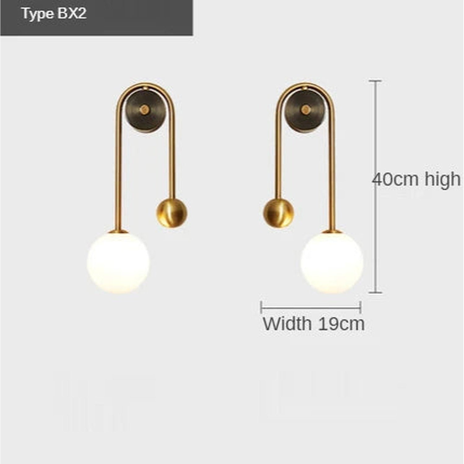 The Warm Detail — Gold Glass Ball Wall Sconce