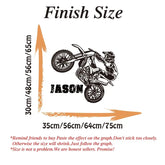 Custom Name Motocross Dirt Bike Wall Sticker Decal Extreme Sport Motorcycle Sport Boy Kids Room Playroom Home Decor