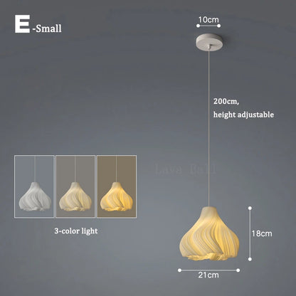 3D Floral Resin Pendant Light — Nordic Chandelier