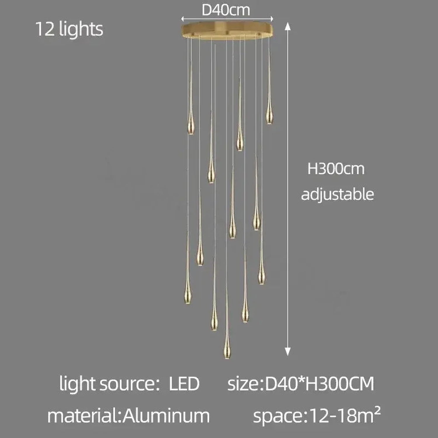 Modern Branch Shaped Gold Bar Staircase Long Chandelier For Duplex Living Room Dining Room Restaurant Home Decor Lustre Fixtures