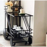 Iron Art Rolling Bar & Serving Cart Jonine’s Corner
