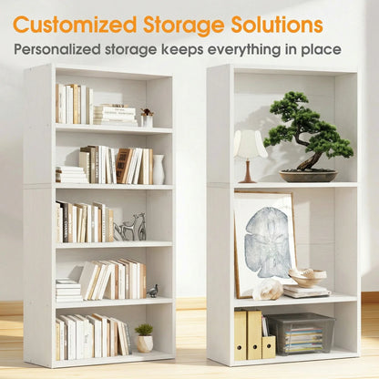 Tall, Dark & Organised — MCQ 5-Tier 53" Black Bookcase with Adjustable Shelves