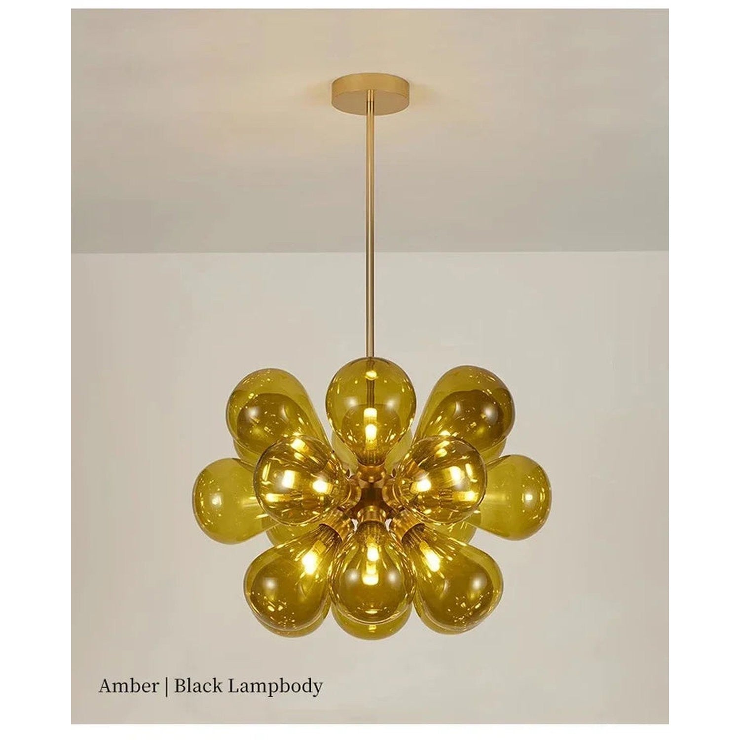 Suspended in Light — Designer Glass Bubble Chandelier for Bedroom &amp; Living Room