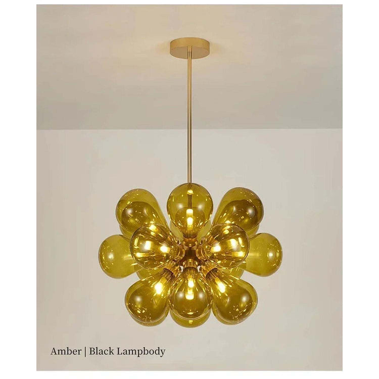 Suspended in Light — Designer Glass Bubble Chandelier for Bedroom & Living Room