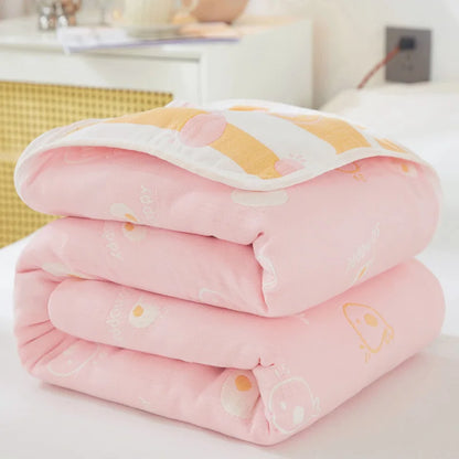 Cotton Gauze Summer Quilt — Plaid