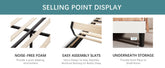 Velvet Platform Bed Frame – Adjustable Headboard & Storage
