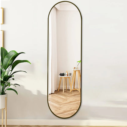 The Mirror That Opens the Room — Oversized Oval Full-Length Mirror