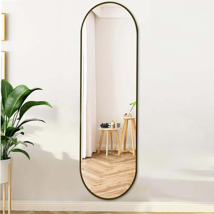 The Mirror That Opens the Room — Oversized Oval Full-Length Mirror