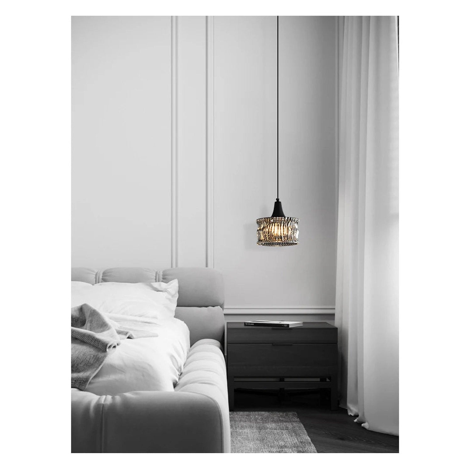Nordic Glass LED Pendant Lamp — Modern Luxury Hanging Light for Dining Room &amp; Living Room