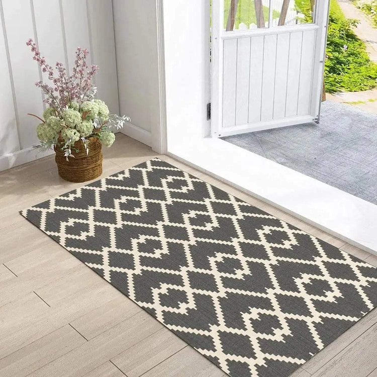 Geometric Entryway Rug — 4 Patterns, Non-Slip Flannel Jonine’s Corner