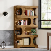 Curves That Work — Tribesigns 71" Tall S-Shaped Bookcase & Display Shelving Jonine’s Corner