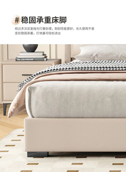 Luxury Multifunctional Bed Frame with Storage Headboard