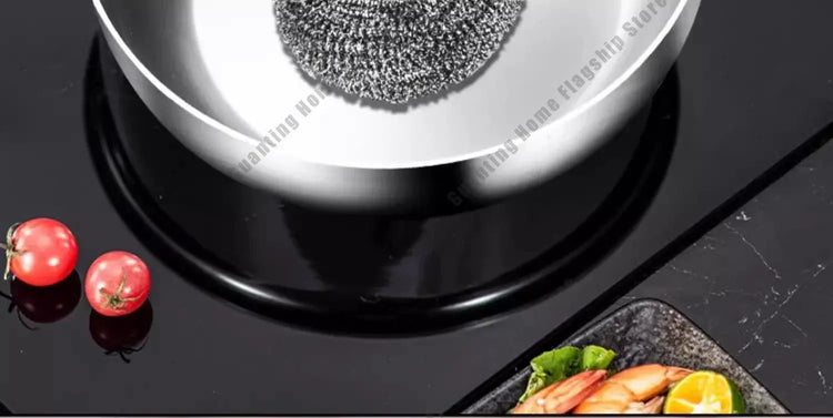 316 Stainless Steel Frying Pan Deepened Wok Non-Stick Skillets Steak Gas Stove Induction Cooker Universal Pan Kitchen Cookware Jonine&