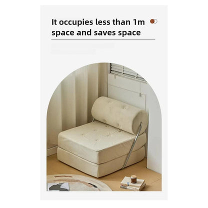 Foldable Nordic Sofa Bed — 1-Person Lazy Sofa for Bedroom &amp; Living Room