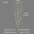 Modern Branch Shaped Gold Bar Staircase Long Chandelier For Duplex Living Room Dining Room Restaurant Home Decor Lustre Fixtures