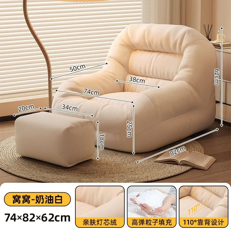 Breathable Fabric Sofa Bed — Compact Modern Living Room Sofa