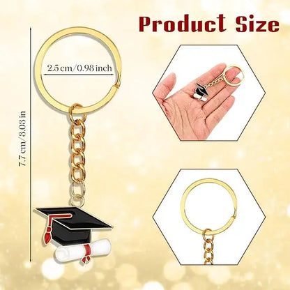 Graduation Cap Keychains — Set of 20