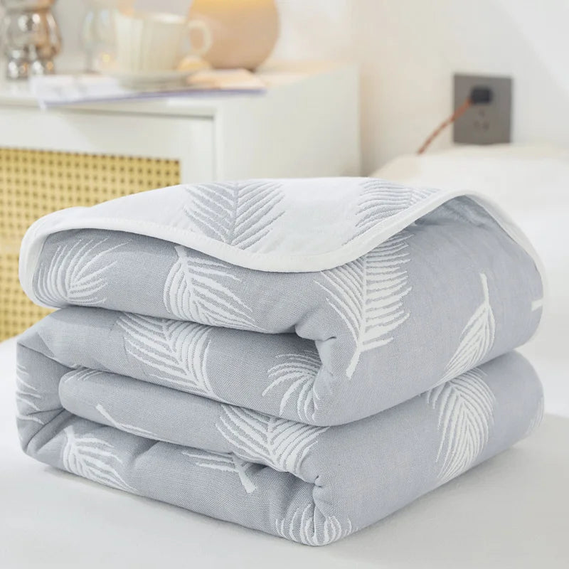 Cotton Gauze Summer Quilt — Plaid