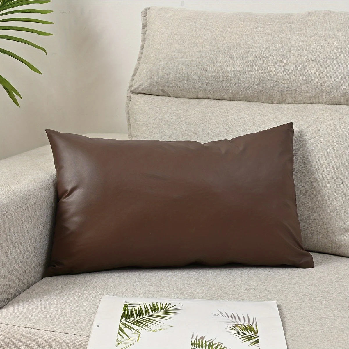 Waterproof PU Lumbar Cushion Cover — European Style
