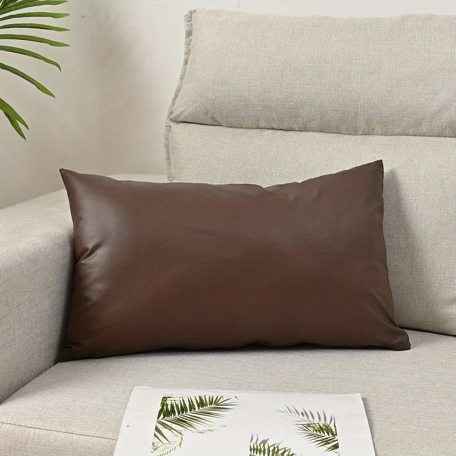 Waterproof PU Lumbar Cushion Cover — European Style