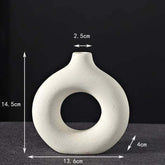 Porcelain Doughnut Vase — For Fresh & Dried Flower Arrangements