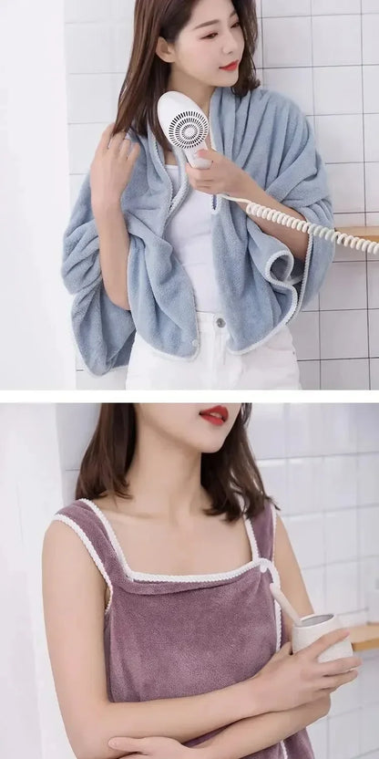 Wrap & Go — Wearable Fast-Dry Bath & Beach Towel (140×85cm)