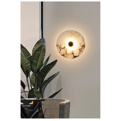 Marble Wall Sconce — Luxury Stone Wall Lamp for Living Room, Bedroom &amp; Bathroom