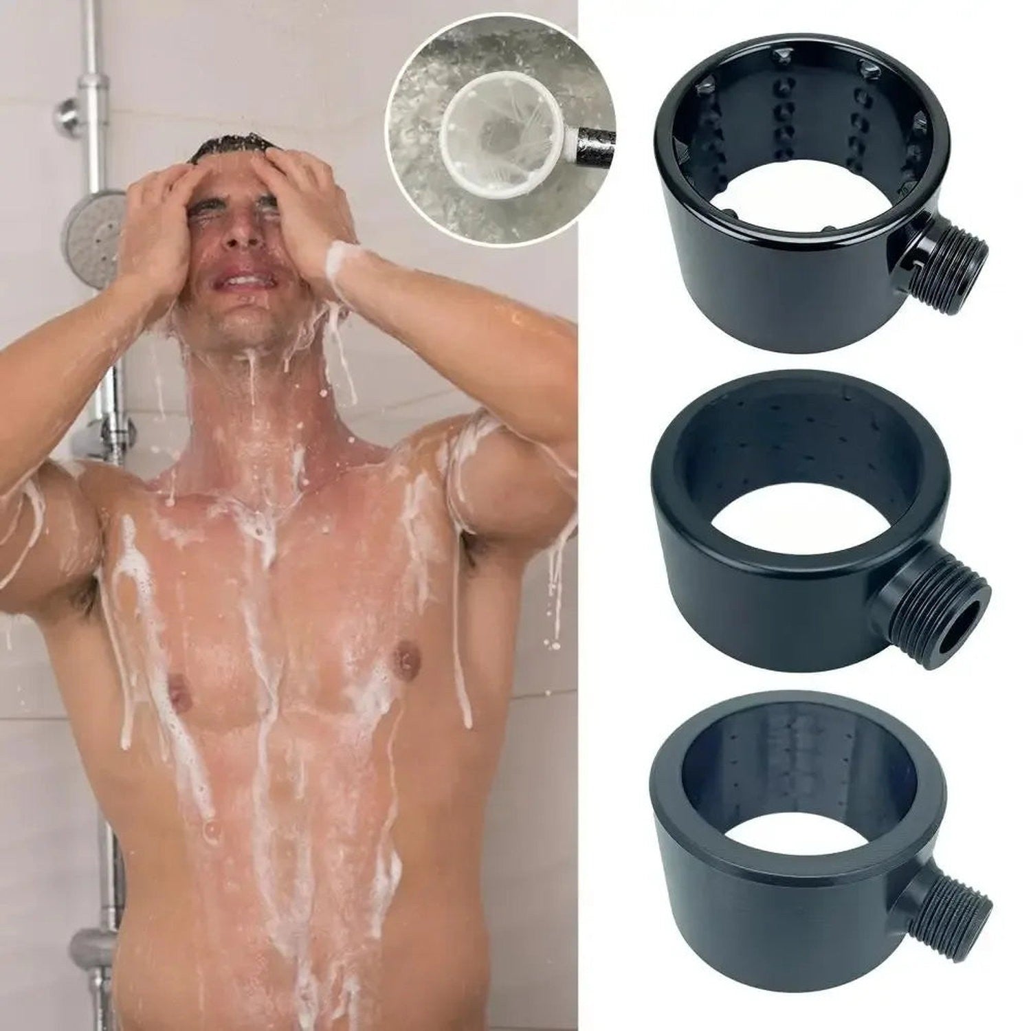 Upgrade Your Shower — 360° Hydromassage Supercharging Shower Head