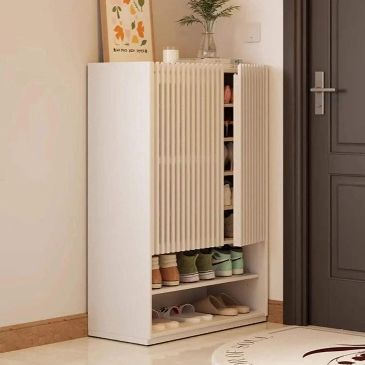 Vintage Luxury Wood Shoe Rack — Space-Saving Entryway Storage Jonine’s Corner