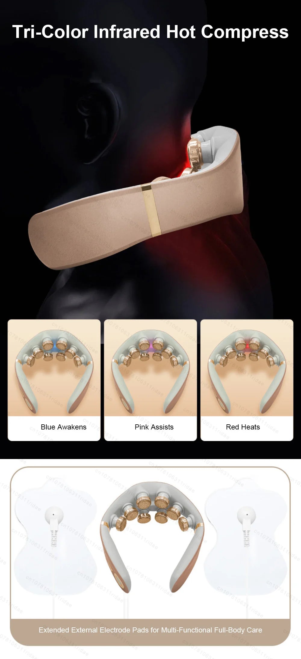 The Tension Release — 8D Electric Pulse Neck &amp; Shoulder Massager with Heat
