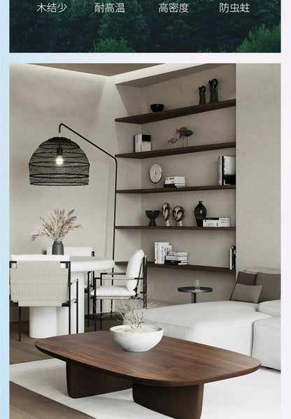 Nordic Minimalist Coffee Table — Modern Wood & Glam Living Room Center Table