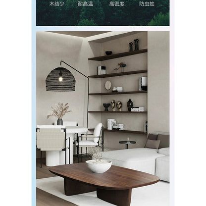 Nordic Minimalist Coffee Table — Modern Wood &amp; Glam Living Room Center Table
