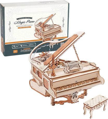 ROKR Magic Piano — 3D Wooden Puzzle Music Box