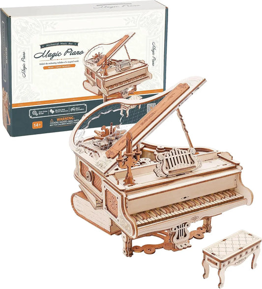ROKR Magic Piano — 3D Wooden Puzzle Music Box