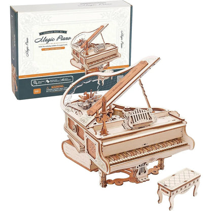 ROKR Magic Piano — 3D Wooden Puzzle Music Box
