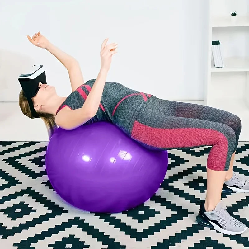 Heavy-Duty Inflatable Yoga & Fitness Ball – Super Large Exercise Ball with Pump