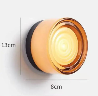 Glass Stone LED Wall Sconce