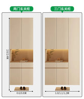 Cream wood style entry shoe cabinet modern entrance cabinet wardrobe floor-standing solid wood storage cabinet Jonine’s Corner