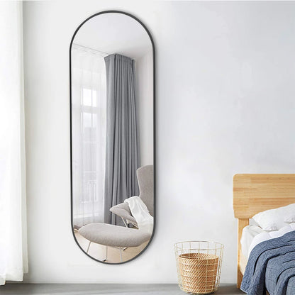 The Mirror That Opens the Room — Oversized Oval Full-Length Mirror