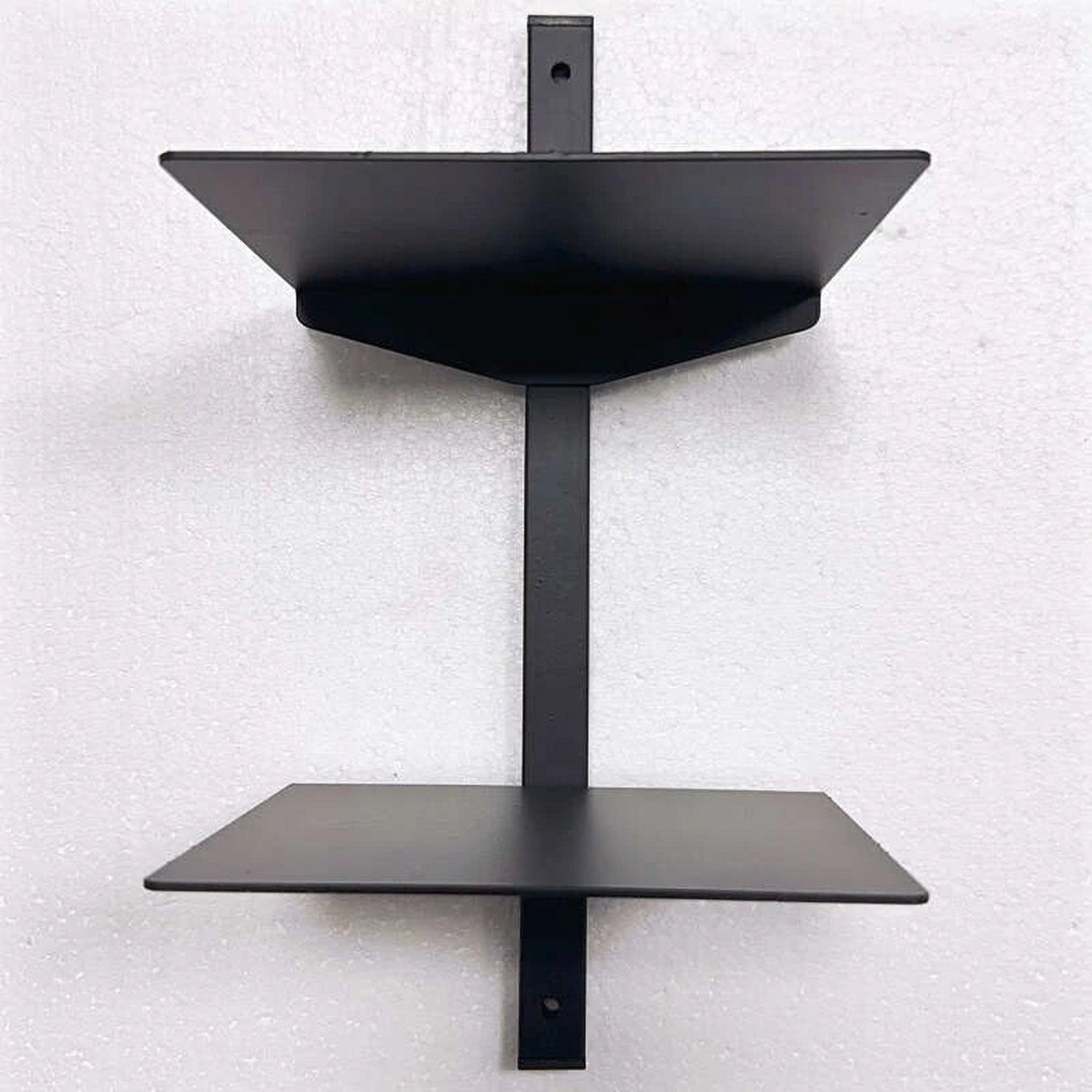 Modern Metal 2-Tier Bookshelf — Minimalist Wall Bookcase