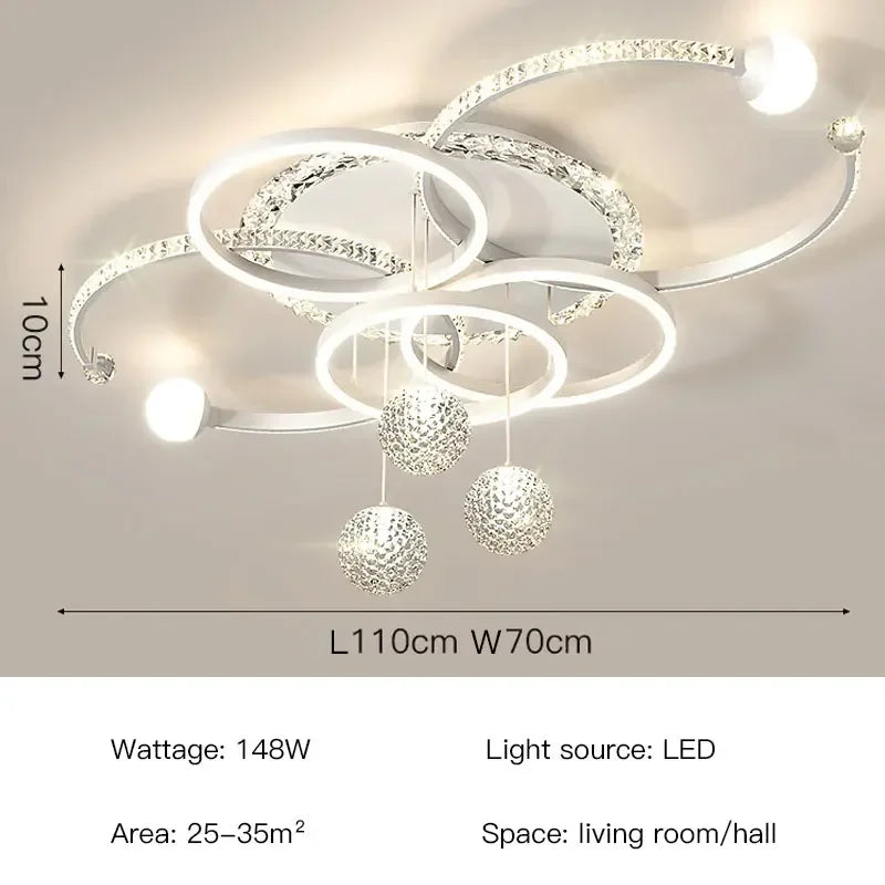 Modern Circle LED Pendant Light — Metal & Acrylic Dining Room Lamp