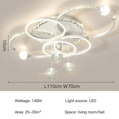 Modern Circle LED Pendant Light — Metal & Acrylic Dining Room Lamp