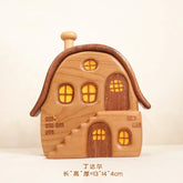 Nordic Style Wooden House Ornaments Miniature Landscape Creative Cute Gifts Home Decor Wooden Building Desktop Decorations — Uncategorized