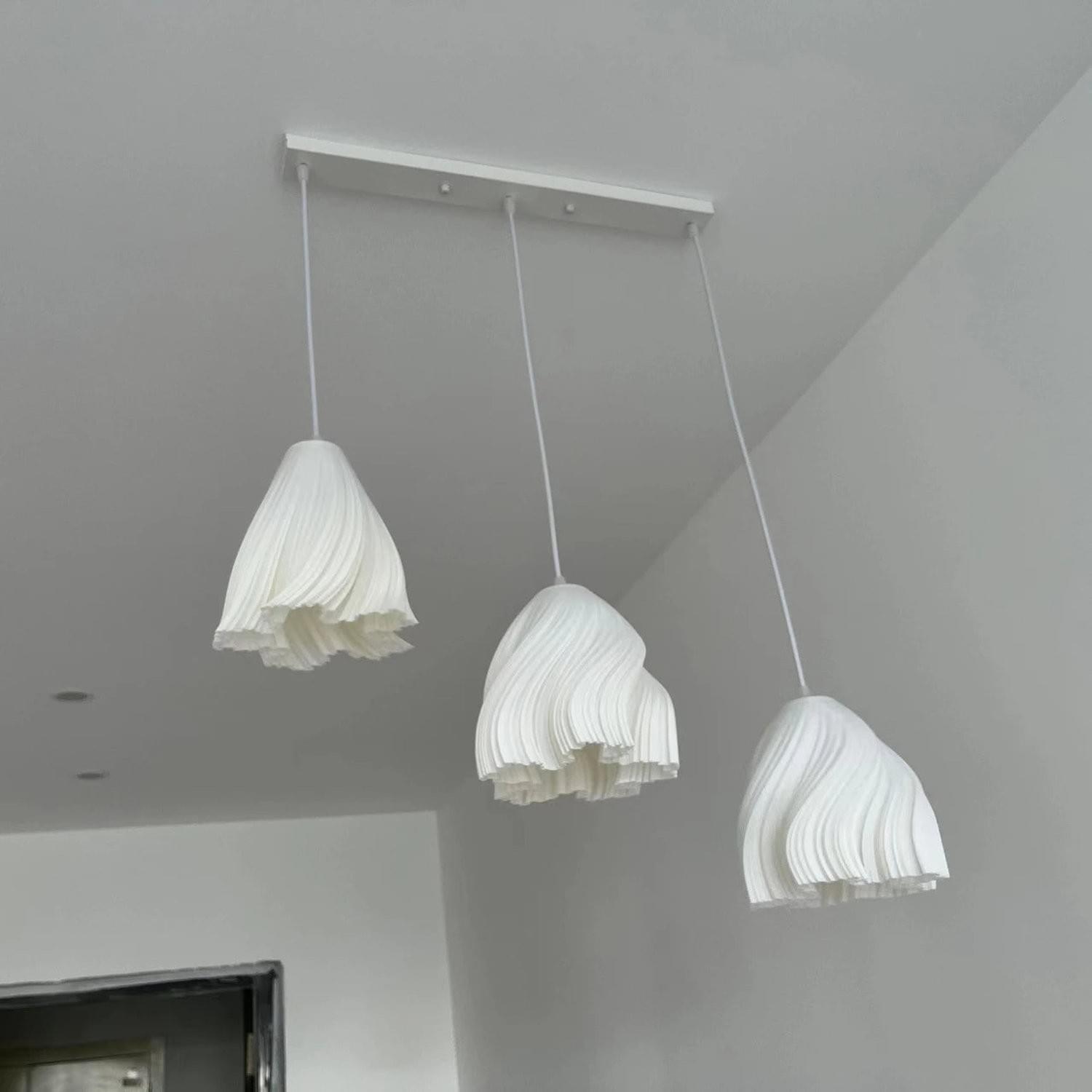 3D Floral Resin Pendant Light — Nordic Chandelier