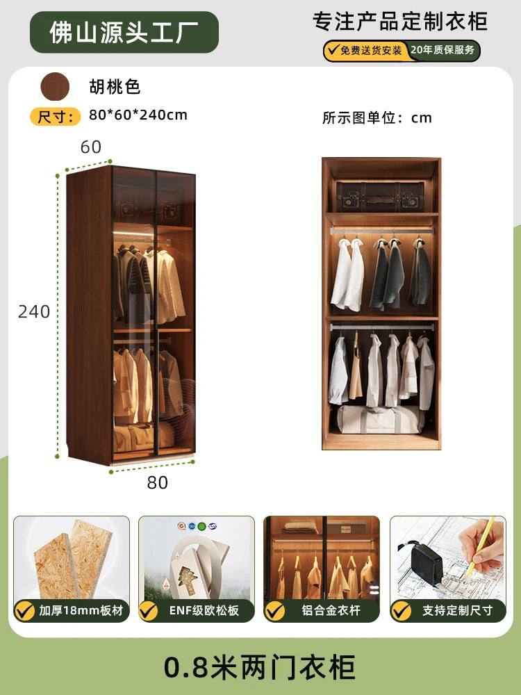 Modern Glass Wardrobe — L-Shaped Corner Closet with Luxury Storage